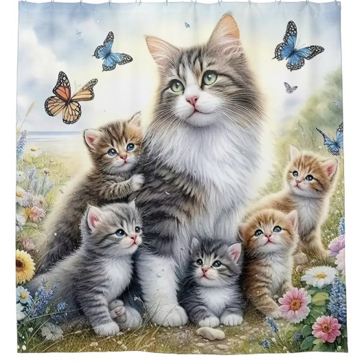 Mother's Garden Paradise Douchegordijn (Voorkant)