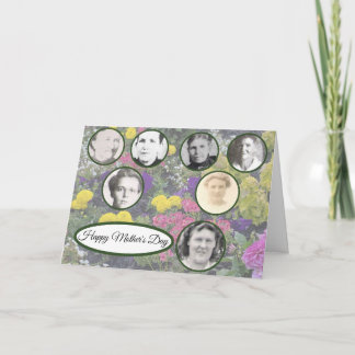 Mothers in Family Mixed Floral Mothers Day Feestdagen Kaart