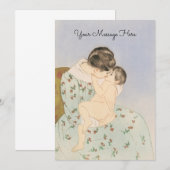 Mother's Kiss illustratie door Mary Cassatt - Mama Bedankkaart (Voorkant / Achterkant)