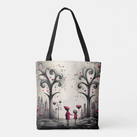 Mother's Love Heartfelt Stroll Tote Bag (Achterkant)