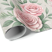 Mother's Pink Roses Cadeaupapier (Rol Hoek)