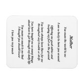 Mothers Poem Magnet Magneet (Horizontaal)