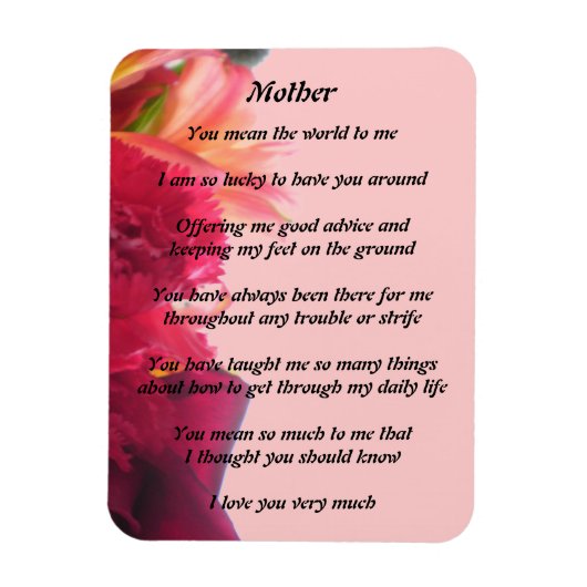 Mothers Poem Magnet Magneet (Verticaal)