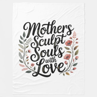 Mothers Sculpt Souls With Love Fleece Deken