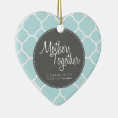 Mothers Together Gray Logo Heart Ornament (Rechts)