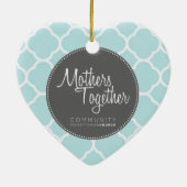 Mothers Together Gray Logo Heart Ornament (Achterkant)