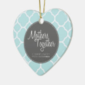 Mothers Together Gray Logo Heart Ornament (Links)