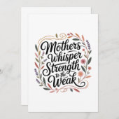 Mothers Whisper Strength To The Weak Kaart (Voorkant / Achterkant)