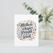 Mothers Whisper Strength To The Weak Uitnodiging Briefkaart (Staand voorkant)