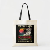 Mothersaurus Retro Dinosaurus Lover Tote Bag (Voorkant)