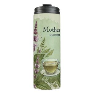 Motherwort Rea Design AI-kunst Thermosbeker