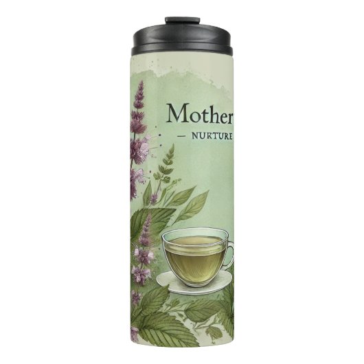 Motherwort Rea Design AI-kunst Thermosbeker (Voorkant)