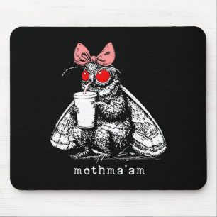 Mothmaam Grappige Mothman Drinkt Koffie Cryptid Muismat