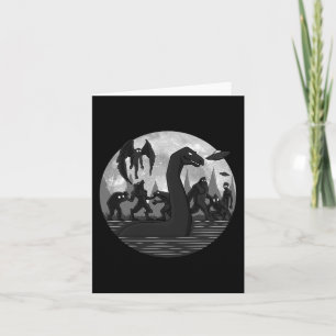 Mothman Bigfoot Loch Ness Monster Aliens UFO Fun C Kaart