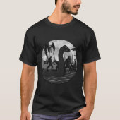 Mothman Bigfoot Loch Ness Monster Aliens UFO Fun C T-shirt (Voorkant)