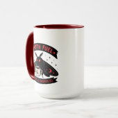 Mothman Coffee Moth Brandstof Cafeïne en Samenzwer Mok (Voorkant links)