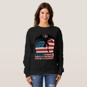 Mothman Cryptid 4 juli Amerikaanse vlag Trui (Voorkant volledig)