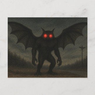 Mothman Cryptid Ansichtkaart Briefkaart