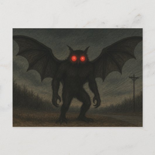 Mothman Cryptid Ansichtkaart Briefkaart (Voorkant)