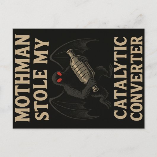 Mothman Cryptid Ansichtkaart Briefkaart (Voorkant)