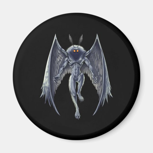 Mothman Cryptid Creature Magneet (Voorkant)