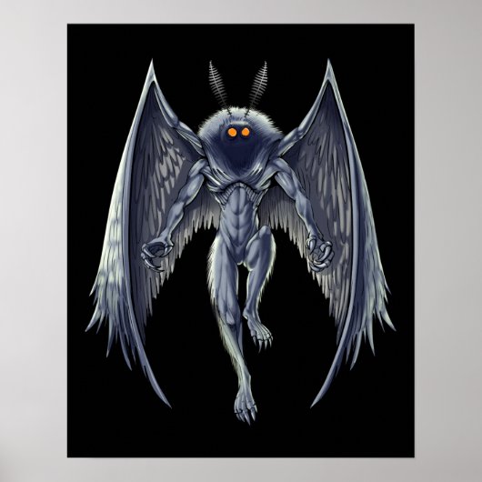 Mothman Cryptid Creature Poster (Voorkant)