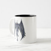 Mothman Cryptid Creature Tweekleurige Koffiemok (Voorkant links)