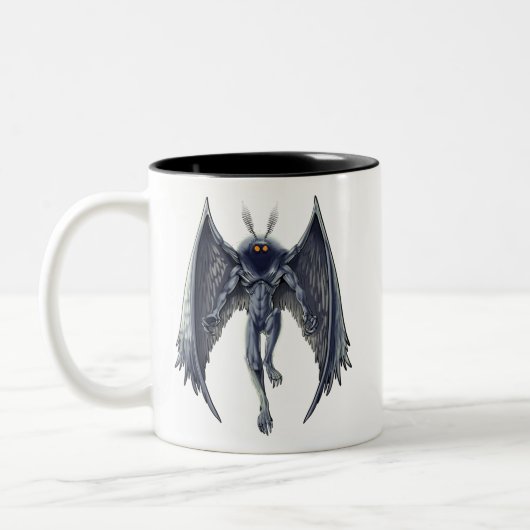 Mothman Cryptid Creature Tweekleurige Koffiemok (Links)