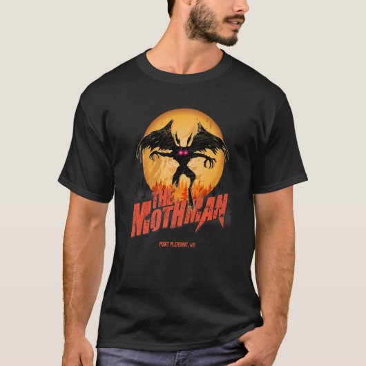 Mothman Cryptid Folklore Grunge T-shirt (Voorkant)