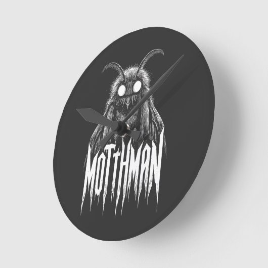 Mothman Cryptid Horror Gothic Paranormal Creature  Ronde Klok (Hoek)