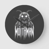 Mothman Cryptid Horror Gothic Paranormal Creature Ronde Klok (Voorkant)