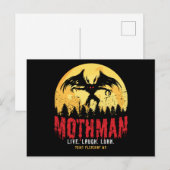 Mothman  Cryptid Point Pleasant Gift Briefkaart (Voorkant / Achterkant)