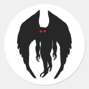 Mothman Cryptid Ronde Sticker