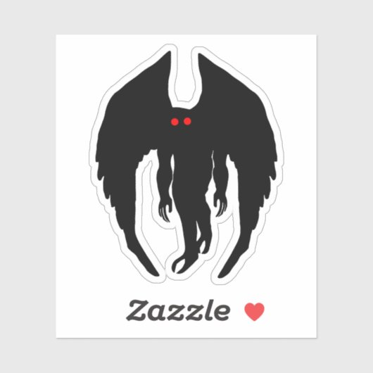 Mothman Cryptid Sticker (Vel)