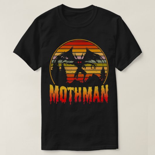 Mothman Cryptid Vintage Sunset  T-shirt (Design voorkant)