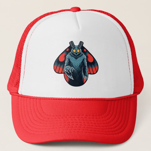 Mothman - Cryptid West Virginia Cryptozoölogie Trucker Pet (Voorkant)