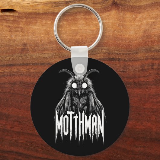 Mothman Cryptide Horror Gotische Paranormale Wezen Sleutelhanger (Voorkant)
