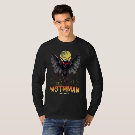 Mothman Cute Cryptid Creature Cryptozoology T-shirt (Voorkant volledig)