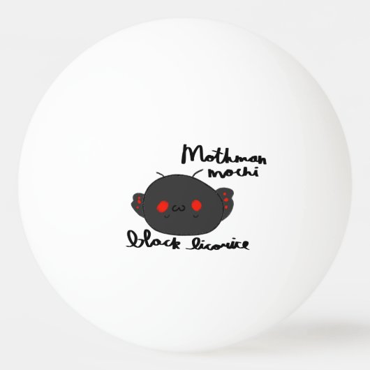 Mothman Cute Mochi Grappig Dier Mochi Pingpongbal (Voorkant)