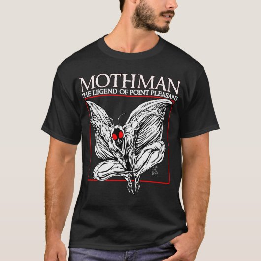 Mothman: De leende partij in de zaak-Pleasant T-shirt (Voorkant)