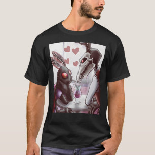 Mothman en Jersey Devil op een datum grafische T-S T-shirt