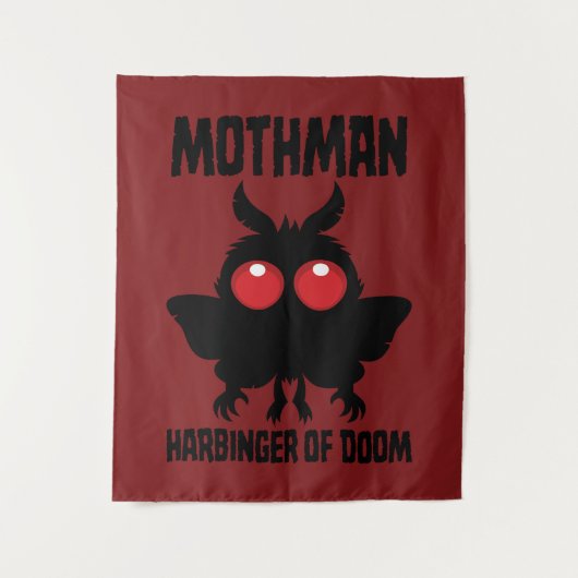 Mothman - Enge Cute Voorbode Van Ondergang Wandkleed (Voorkant)