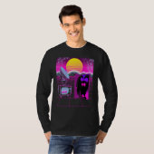Mothman Figure Cryptid Vapor Wave Art T-shirt (Voorkant volledig)