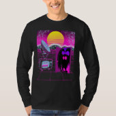 Mothman Figure Cryptid Vapor Wave Art T-shirt (Voorkant)