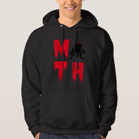 Mothman-folklore Mottenwezen Cryptozoölogie Crypti Hoodie (Voorkant)