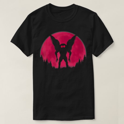 Mothman Full MoonLight Cryptid voor mannen, T-shirt (Design voorkant)