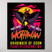 Mothman Fun Cryptid Harbinger Part Man Part Moth Poster (Voorkant)