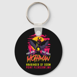 Mothman Fun Cryptid Harbinger Part Man Part Moth Sleutelhanger