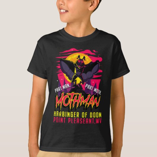 Mothman Fun Cryptid Harbinger Part Man Part Moth T-shirt (Voorkant)