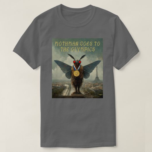 Mothman gaat naar de Olympische Spelen in Parijs T-shirt (Design voorkant)